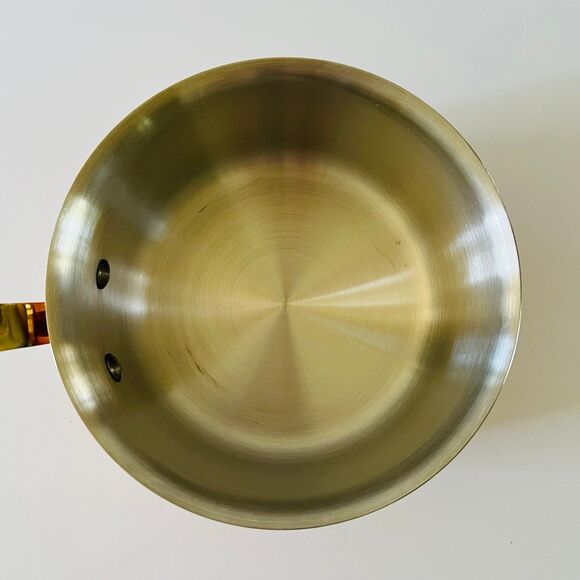 MAUVIEL 1.9QT M Triply Copper Sauce Pan with Glass Lid - Picture 6 of 8